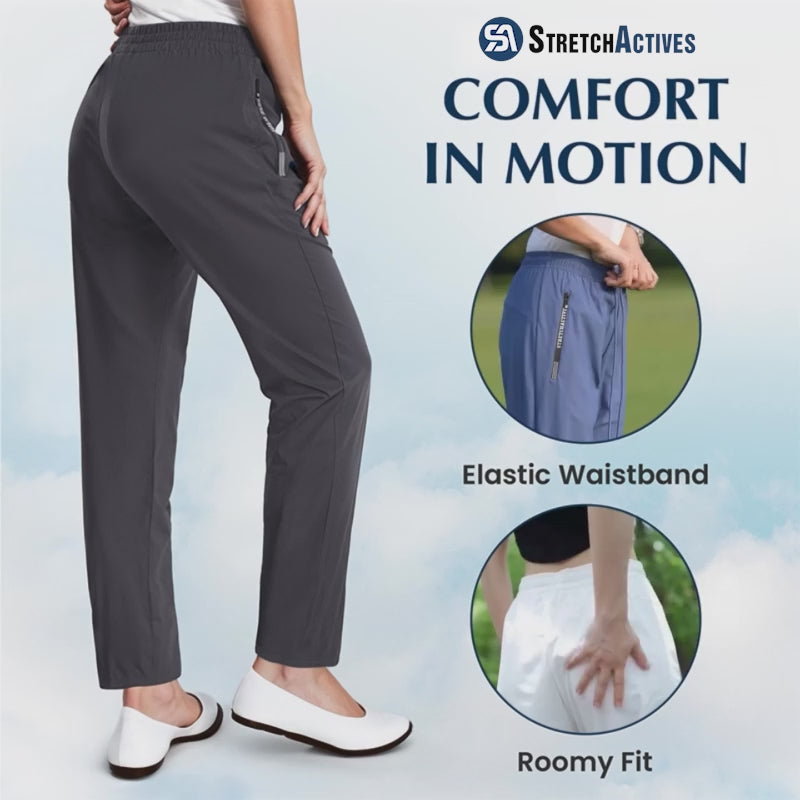 Pure&amp;Clo - Pantalon ultra-doux à taille haute élastique et confortable 