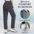 Pure&amp;Clo - Pantalon ultra-doux à taille haute élastique et confortable 