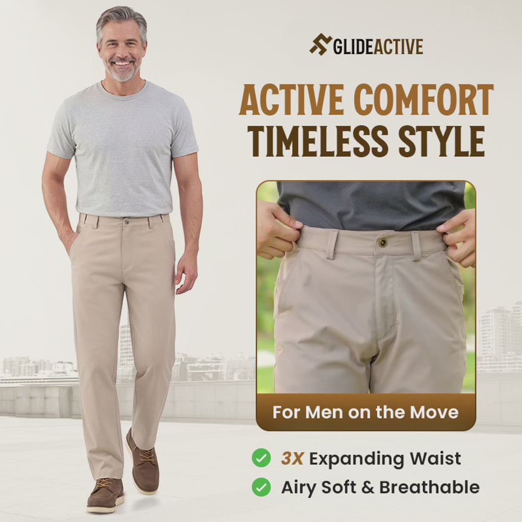 GlideActive - Ultra-Stretch Comfort Casual Pants