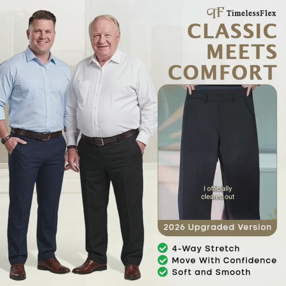 Pure TimelessFlex – Klassische Straight-Fit-Hose mit 4-Wege-Stretch
