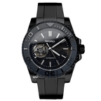 MONTRE MOD MARINER | CŒUR OUVERT NOIR | BRACELET EN SILICONE