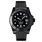 MONTRE MOD MARINER | NOIRE INTÉGRALE | BRACELET EN SILICONE