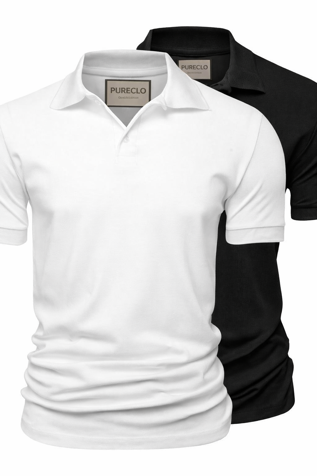 PURE - Lot de 2 polos en piqué de coton Pima 